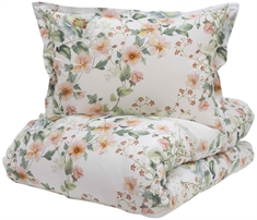 Turiform sengetøj - 140x200 cm - Lilly Red - Blomstret sengetøj - 100% Bomuldssatin sengesæt